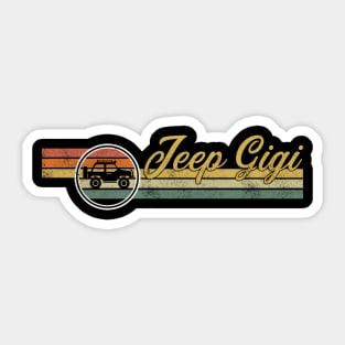 Jeep Gigi Jeep Women Vintage Jeep Retro Jeep Sunset Jeep Jeeps Lover Jeep Mama Sticker